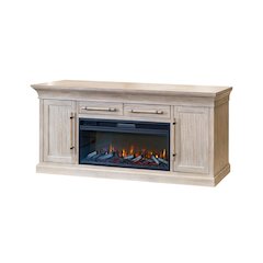 Transitional 80" Fireplace Console, Entertainment Storage, TV Stand