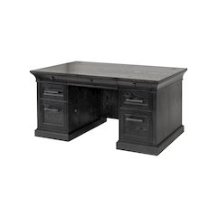Traditional Wood Double Pedestal Desk, Executive Desk, Office Table