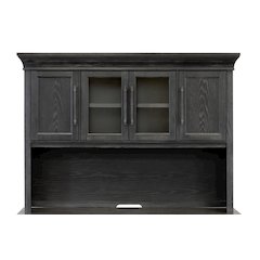 Traditional Wood Executive Hutch With Doors, Office Storage