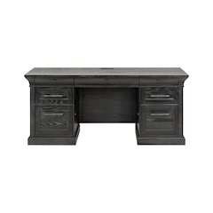 Traditional Wood Executive Desk, Storage Office Credenza