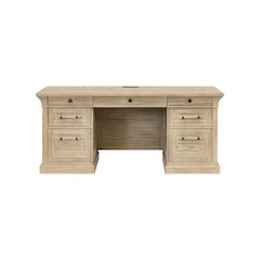 Traditional Wood Executive Desk, Storage Office Credenza