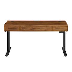 Avery Modern Electric Sit/Stand Desk, Rich Medium Brown