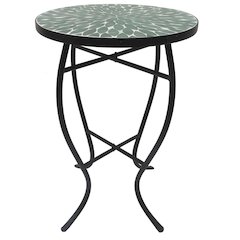 Mosaic Leave Green Accent Table