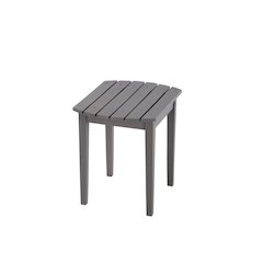 Dark Grey Solid Wood Side Table