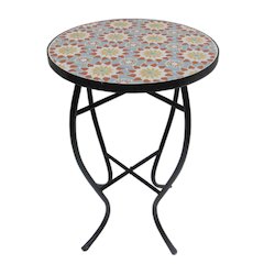Mosaic Floral Accent Table
