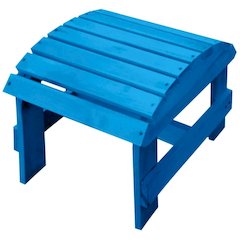 Sky Blue Adirondack Pine Ottoman