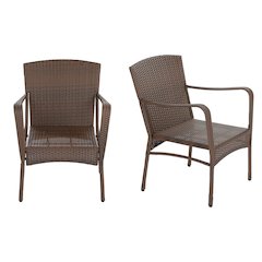 Leisure Collection Outdoor Garden Patio Furniture 2Pc Chair Set