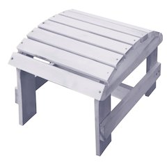 White Adirondack Pine Ottoman