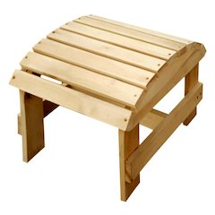 Natural Adirondack Pine Ottoman