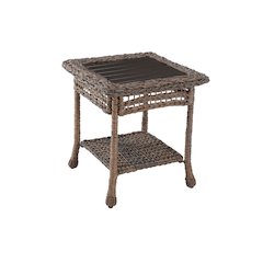 Faux Sea Grass Resin Rattan End Table