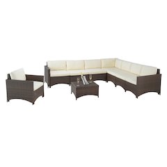 Modular Extended Sectional Sofa And Coffee Table