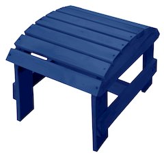 Navy Blue Adirondack Pine Ottoman