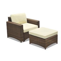 Modular Armchair Ottoman Set