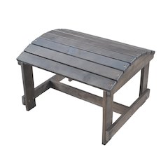 Dark Grey Adirondack Pine Ottoman