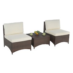 Modular Armless Chairs Bistro Set