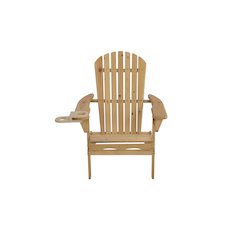 Foldable Adirondack Chair With Cup Holder