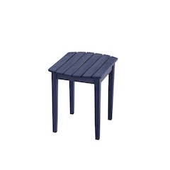 Navy Blue Solid Wood Side Table
