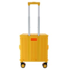 Foldable Utility Crate With 360° Spinner Wheels & Telescopic Handle