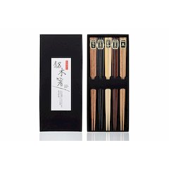 5 Pair Organic Basic Hardwood Japanese Reusable Wood Chopsticks