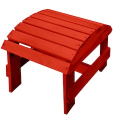 Red Adirondack Pine Ottoman