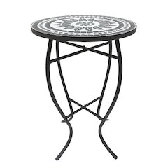 Mosaic Black Lily Accent Table