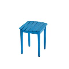 Sky Blue Solid Wood Side Table