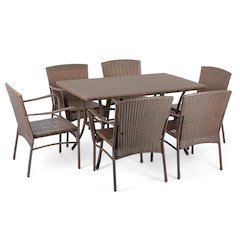 Leisure Collection Outdoor Garden Patio Furniture 7Pc Dining Set