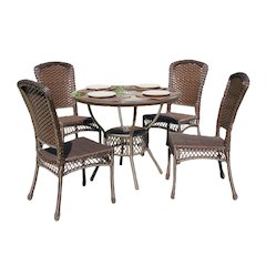 5Pc Earth Collection Outdoor Garden Patio Dinning Furniture Set