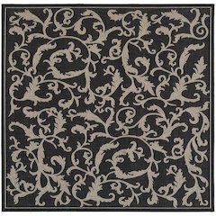 COURTYARD, BLACK / SAND, 7'-10" X 7'-10" Square, Area Rug, CY2653-3908-8SQ