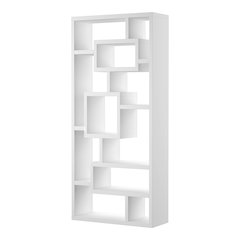 Hazo Modern Wood Open-Back Bookcase in White