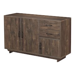 Galvin Rustic Wood 2-Drawer Buffet in Reclaimed Oak