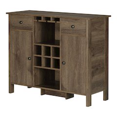 Bonsall Wood Multi-Storage Buffet in Distressed Walnut