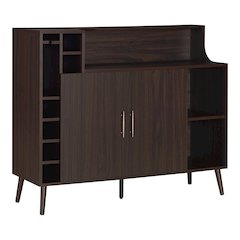 Reid Modern Wood Multi-Storage Buffet in Wenge Brown