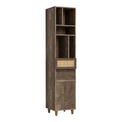 Estel Rustic Wood Multi-Storage TV Tower in Reclaimed Oak