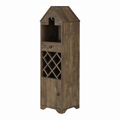 Cruz Rustic Wood 5-Bottle Wine Rack in Reclaimed Oak
