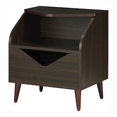 Barr 1-Drawer and 1-Shelf Wood Teen Nightstand