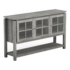 Tellun Contemporary Wood Multi-Storage Buffet in Gray Oak