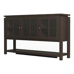 Tellun Contemporary Wood Multi-Storage Buffet in Walnut