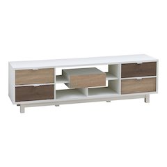 Aaron Contemporary Wood 71-inch TV Stand in White