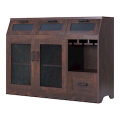 Coffman Wood Wine Storage Buffet in Vintage Walnut