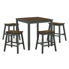 Silva Wood 5-Piece Counter Dining Set