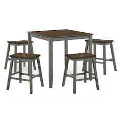 Silva Wood 5-Piece Counter Dining Set