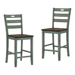 Elda Wood Counter Height Dining Chair (Set of 2)