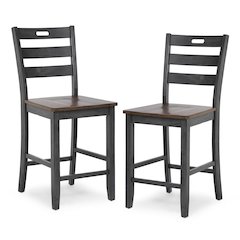 Elda Wood Counter Height Dining Chair (Set of 2)