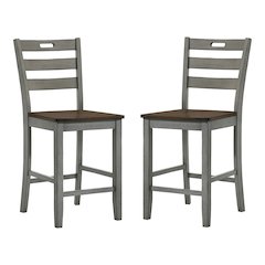 Elda Wood Counter Height Dining Chair (Set of 2)
