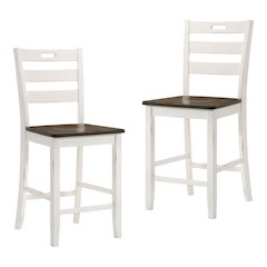 Elda Wood Counter Height Dining Chair (Set of 2)