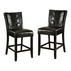 Peeves Wood Counter Height Chair in Espresso (Set of 2)