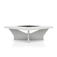 Avens Contemporary Wood Square Coffee Table in White