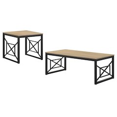 Olive Metal 2-Piece Coffee Table Set