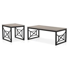 Olive Metal 2-Piece Coffee Table Set